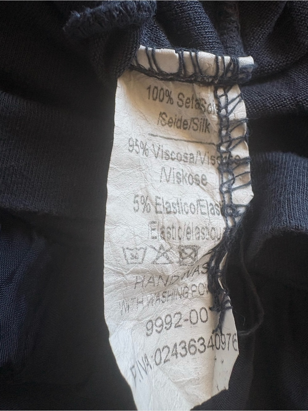 Navy Wide-Leg Sheer Palazzo Pants - Picture 4 of 11